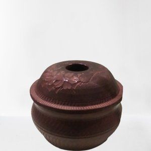 vintage  Hair receiver all wood carved flowers